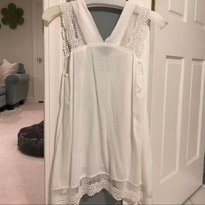 Urban Outfitters White Lace Shirt